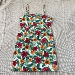 Hawaiian print bodycon dress
